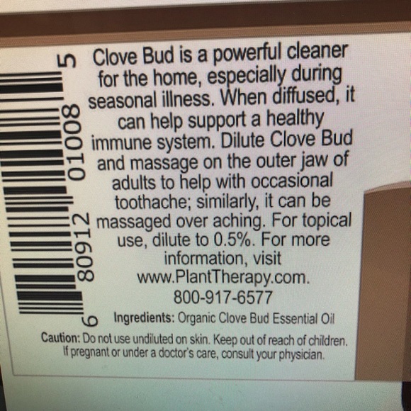 Plant Therapy Organic Clove Bud Essential Oil. - Picture 2 of 2